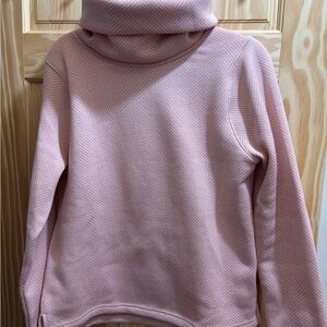 J Crew Fleece Lined Turtleneck Top L